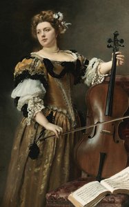Hráč na violoncello, c. 1890. od Gustave Jean Jacquet