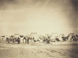 Dělostřelecký tábor, Camp de Chalons, 1857. od Gustave Le Gray
