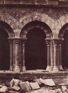 Katedrála Notre-Dame, Detail arkády kláštera, Le Puy od Gustave Le Gray