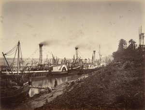 Svátek S. A. Ismaïl Pasha na palubě lodí LL. A. les princes, leden 1867, 1867. od Gustave Le Gray
