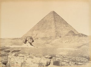 Pyramidy v Gíze, 1865-69. od Gustave Le Gray