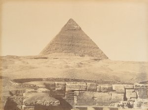 Pyramidy v Gíze, 1865-69. od Gustave Le Gray