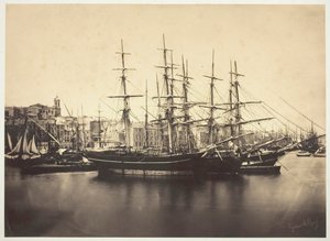 Lodě v přístavu v Sète, 1857. od Gustave Le Gray