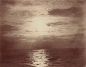 Sluneční efekt v oblacích-oceán od Gustave Le Gray