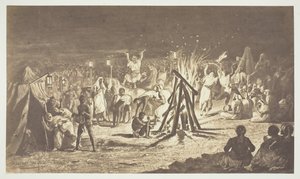 Bez názvu [Obraz táborových ohňů v Camp de Chalons od Bénédicta Massona], 1857. od Gustave Le Gray