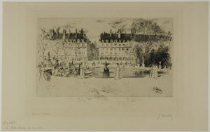 Malý rybník u Tuileries od Gustave Leheutre