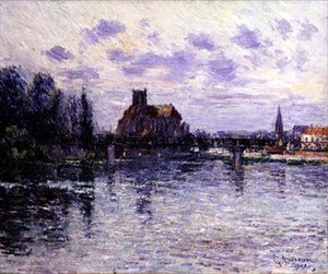 Katedrála v Auxerre od Gustave Loiseau