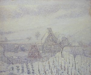 Blizzard v Hedouville od Gustave Loiseau