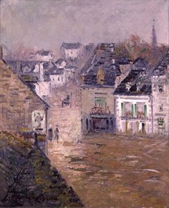 Fine Rain, Pont Aven, kolem roku 1922 (olej na plátně) od Gustave Loiseau