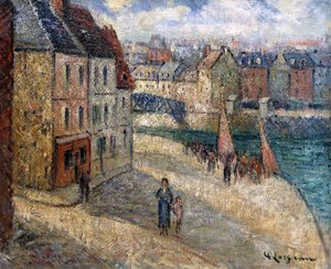Dock v Dieppe, od Gustave Loiseau