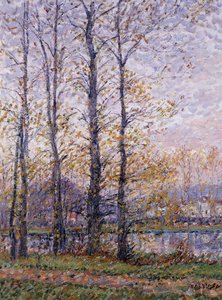 The Banks of the Oise at Precy; Břehy Oise v Precy, od Gustave Loiseau