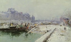 Citujte ostrov pod sněhem od Gustave Madelein