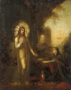 Kristus a Marie Magdalena (Noli Me Tangere) kolem roku 1889 (olej na desce) od Gustave Moreau