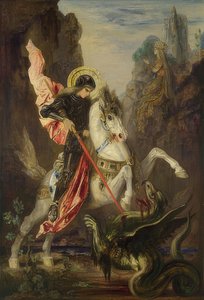 Svatý Jiří a drak. 1889-90 od Gustave Moreau