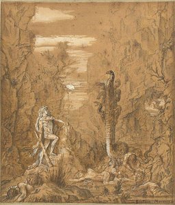 Herkules a lernská hydra od Gustave Moreau
