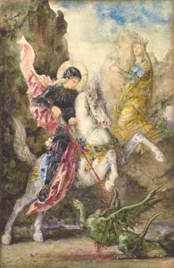 Svatý Jiří a drak, 1869 od Gustave Moreau