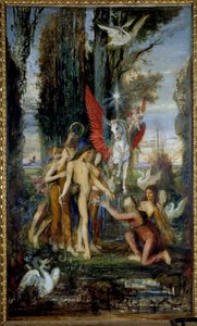 Řecký básník Hésiodés (8. stol. př. n. l.) a múzy Malba Gustava Moreaua (1826-1898) 19. století, 263 x 155 cm Paříž, Musee Gustava Moreaua od Gustave Moreau