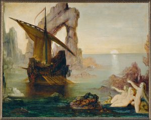 Odysseus a Sirény (malba na plátně) od Gustave Moreau