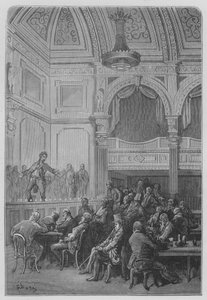 Kavárna-koncert od Gustave after Dore