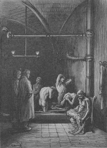 Toaleta v útočišti od Gustave after Dore