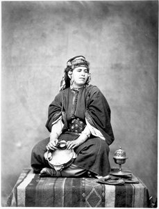 Harem Slave, Alžírsko, 1859 (tisk alba z mokrého kolodiového negativu)