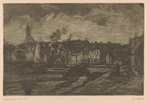 Leidschendam (původní název na objektu) od Gustave van der Does (signed by artist)