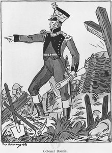 Plukovník Boutin, ilustrace z „The Wanderers of Glory“ od velitele Henryho Lachouque, Paříž, Editions du Panache