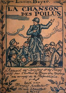 The Song of the Poilus, sbírka písní a básní, které napsal a nazpíval Lucien Boyer v armádách republiky, vydal Francis Salabert, Paříž (barevné fotografie)