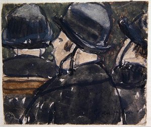 Chapeaux aux Brides (akvarel na papíře) od Gwen John