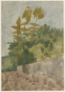 Stromy (akvarel, kvaš a tužka na papíře) od Gwen John