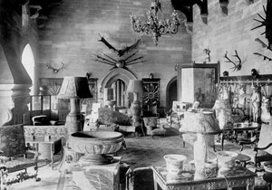 Velký sál, hrad Warwick, 1924-1926.