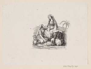 Ilustrace pro "Létající kufr" v H.C. Andersen, "Pohádky a příběhy", svazek 1 od H.P. Hansen