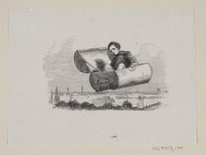 Ilustrace pro "Létající kufr" v H.C. Andersen, "Pohádky a příběhy", svazek 1 od H.P. Hansen