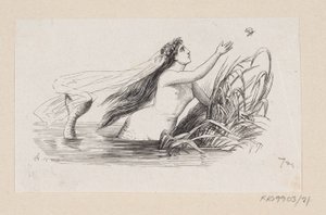 Ilustrace pro "Malá mořská víla" v H.C. Andersen, "Pohádky a příběhy", svazek 1 od H.P. Hansen
