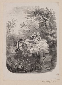 Ilustrace pro "Ib a malá Christine" v H.C. Andersen, "Pohádky a příběhy", svazek 2 od H.P. Hansen