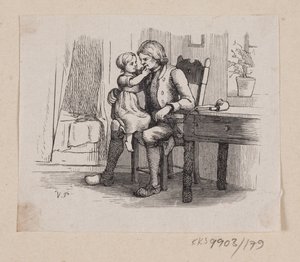 Ilustrace pro "Ib a malá Christine" v H.C. Andersen, "Pohádky a příběhy", svazek 2 od H.P. Hansen