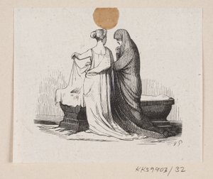 Ilustrace pro "Lykkens Kalosker" v H.C. Andersen, "Pohádky a příběhy", svazek 1 od H.P. Hansen