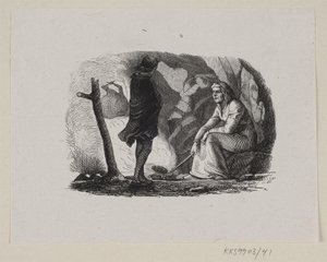 Ilustrace pro "The Garden of Paradise" v H.C. Andersen, "Pohádky a příběhy", svazek 1 od H.P. Hansen