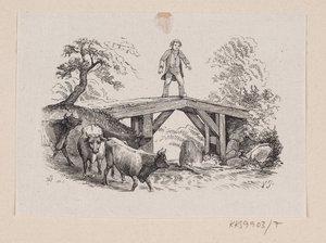 Ilustrace pro "Velký Claus a malý Claus" v H.C. Andersen, "Pohádky a příběhy", svazek 1 od H.P. Hansen