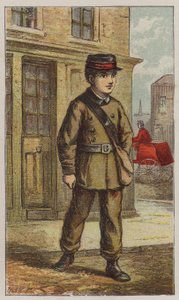 Telegraph Boy (barevné lito) od H.W. (after) Petherick