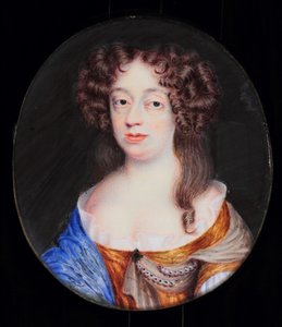 Frances Pierrepont, vévodkyně z Newcastlu (akvarel na slonovině)