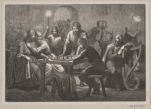 Ilustrace k Fabriciusovým dějinám Dánska. od H. C. Henneberg