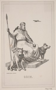 Odin. Ilustrace k Fabriciusovým dějinám Dánska 1, 112.