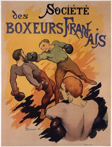 Plakát inzerující francouzskou Societe des boxeurs francais, 1894