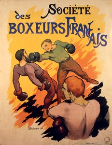 Societe des Boxeurs Francais, francouzští boxeři reklamní ilustrace Delaspre