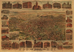 Los Angeles, Kalifornie, populace města a okolí 65 000. od H.; Elliott Pu Co.; Southern California Land Co. Elliott