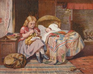 Matčina pomoc (barevná litografie) od H. Garland