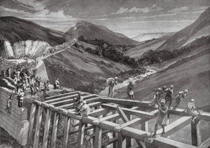 Přehrada Marib (litografie)