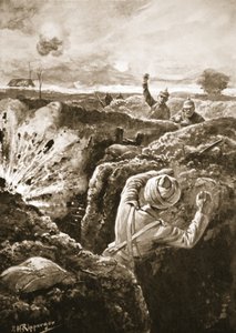 Poručík De Pass bombarduje nepřítele poté, co vstoupil do jedné z jejich míz