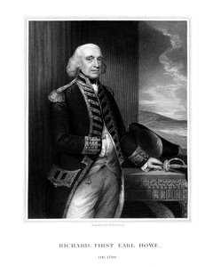 Richard Howe, 1. Earl Howe, britský admirál, 1832. od H. Robinson
